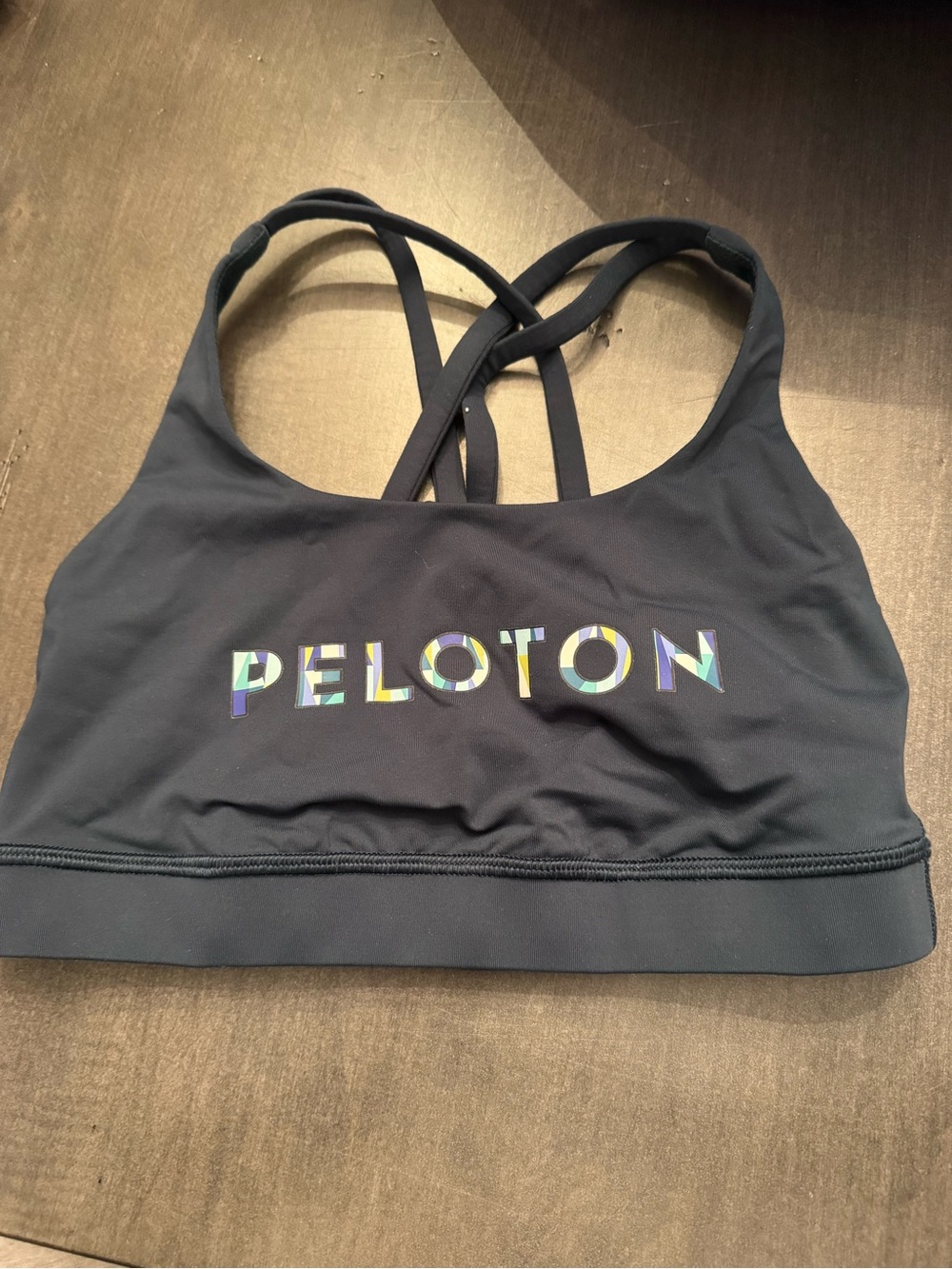 Peloton Lululemon Energy Bra Strappy Black Size 4